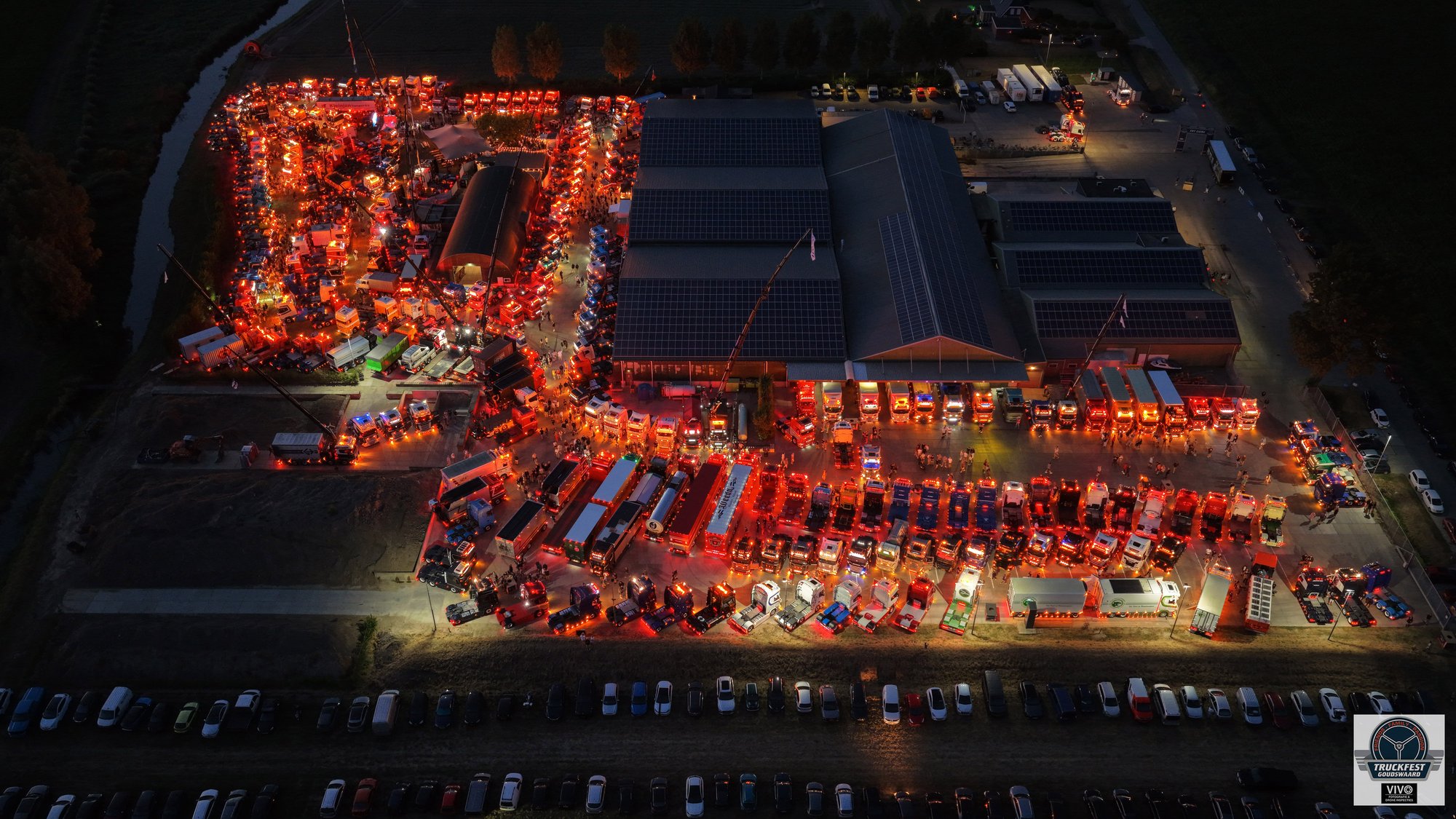 Dronefotografie van Truckfest in Goudswaard