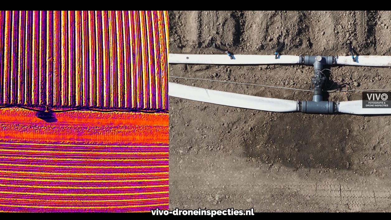irrigatie druppel lekkage opsporen drones